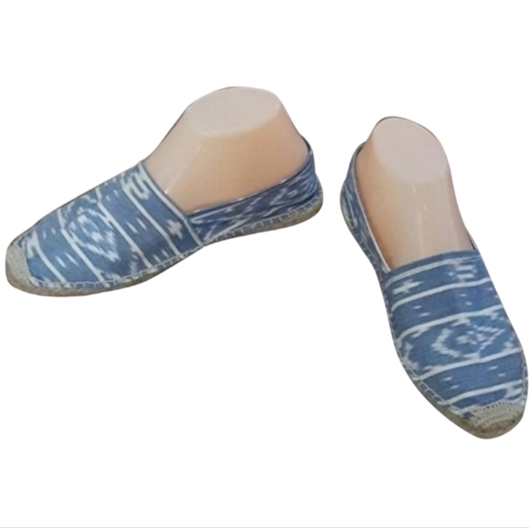 Soludos Blue & White‎ Derby Slip Ons - Picture 1 of 6